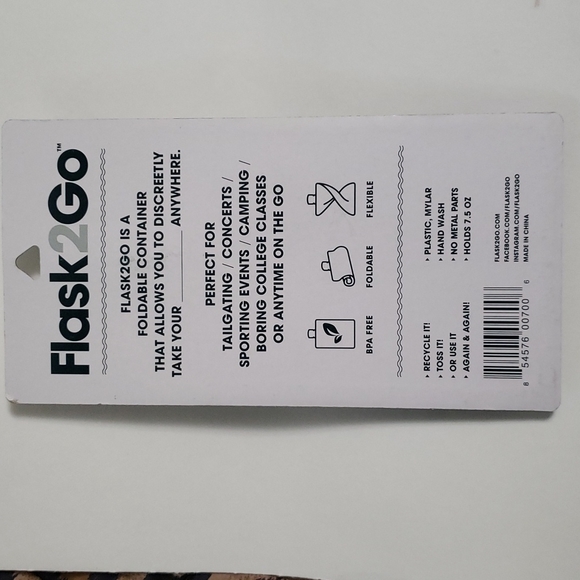 New - Flask2Go 2 Pack Foldable Flask - Picture 2 of 7